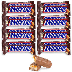 Snickers 12  Pack Full Size Single Chocolate Candy Bar 1.86oz Each Bulk Packaging